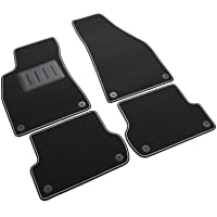 Il Tappeto Auto SPRINT00205 Alfombrillas de Moqueta Antideslizante- Color Negro- Borde Bicolor- Talonera Reforzada de…